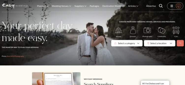 Screenshot Easy Weddings