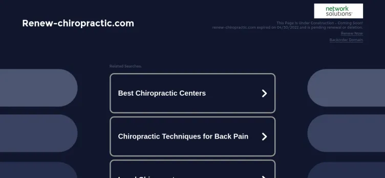 Screenshot Renew-Chiropractic
