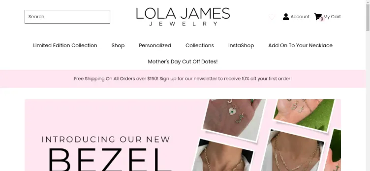 Screenshot Lola James Jewelry