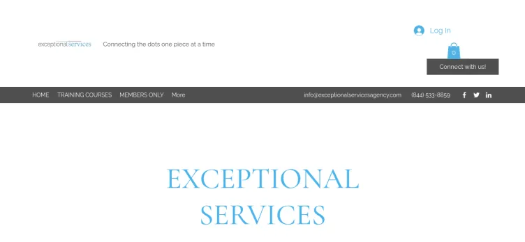 Screenshot Exceptional Services