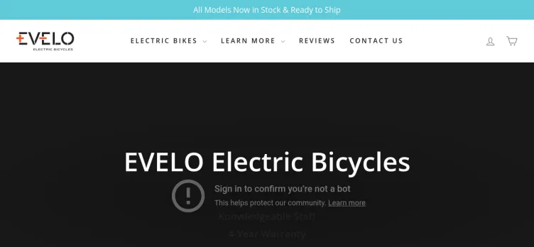 Screenshot Evelo Electric Bicycles