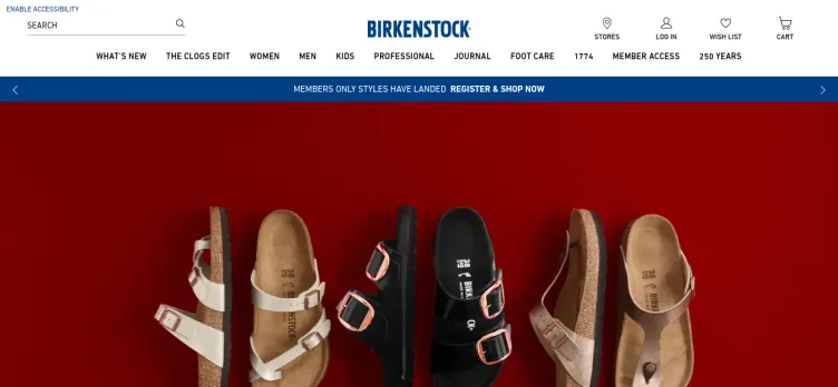 Screenshot Birkenstock