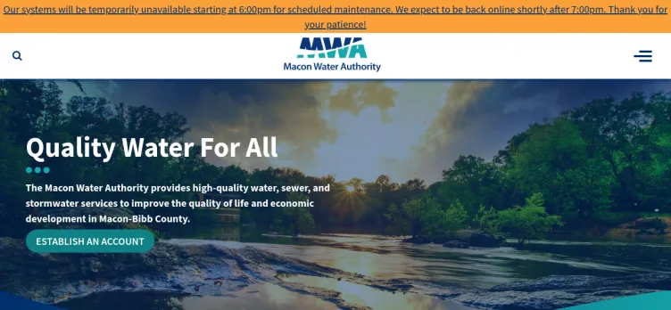 Screenshot Macon Water Authority