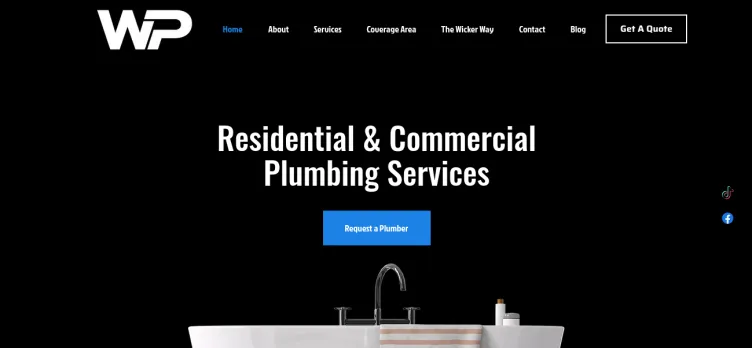 Screenshot Wicker Plumbing