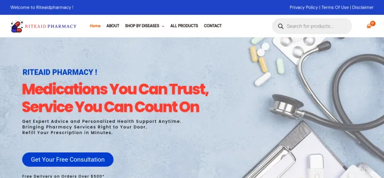 Screenshot Riteaid Pharmacy