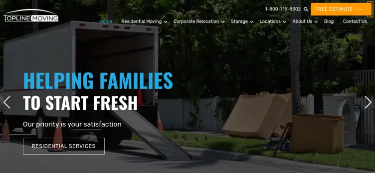 Screenshot Topline Moving & Storage