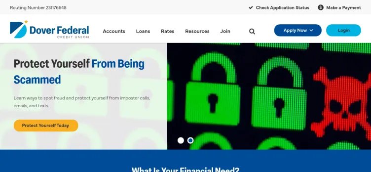 Screenshot Dover Federal Credit Union