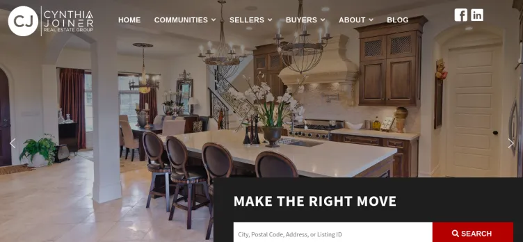Screenshot Cynthia Joiner Real Estate Group