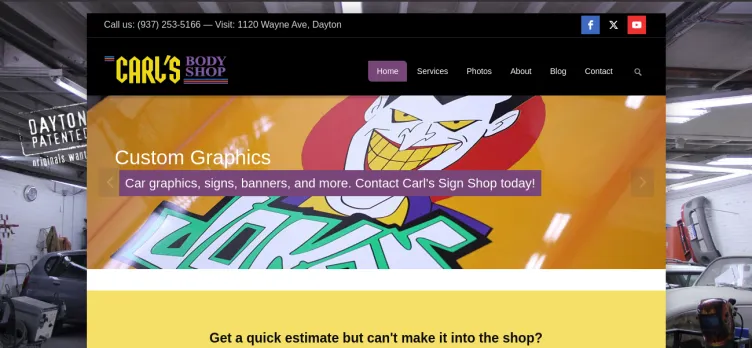 Screenshot Carl's Body Shop