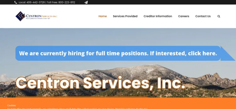 Screenshot Centron Services, Inc. d.b.a. Rocky Mountain Professional Solutions