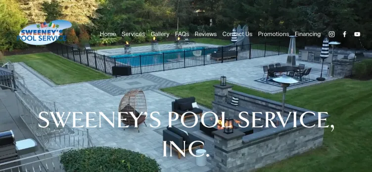 Screenshot Sweeney's Pool Service