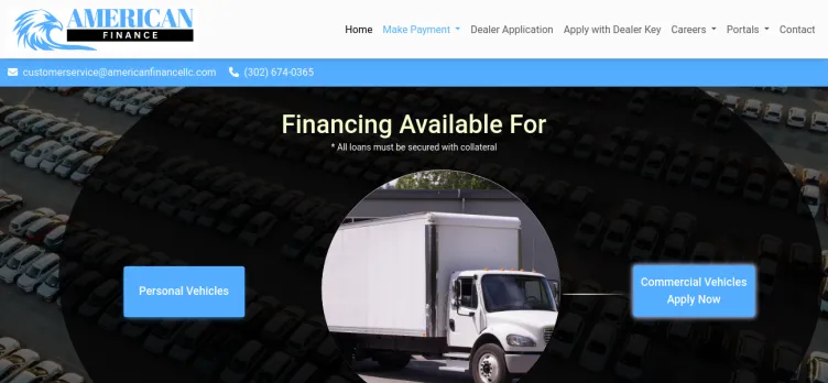 Screenshot American Finance Company