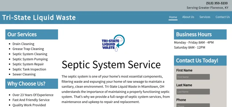 Screenshot Tri State Liquid Waste