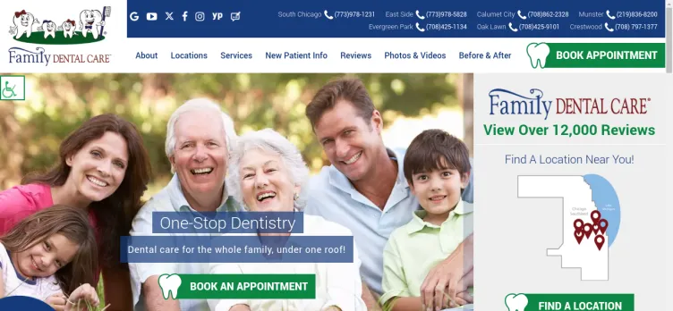 Screenshot Family Dental Care - Oak Lawn