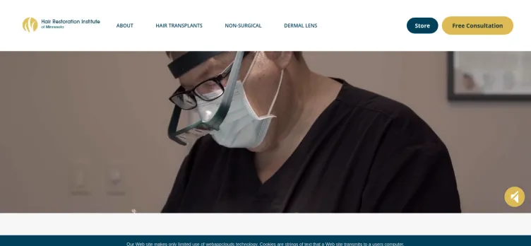 Screenshot Hair Restoration Institute of Minnesota