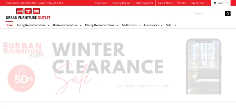 Screenshot Urban Furniture Outlet