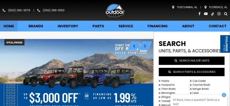 Screenshot Shoals Outdoor Sports