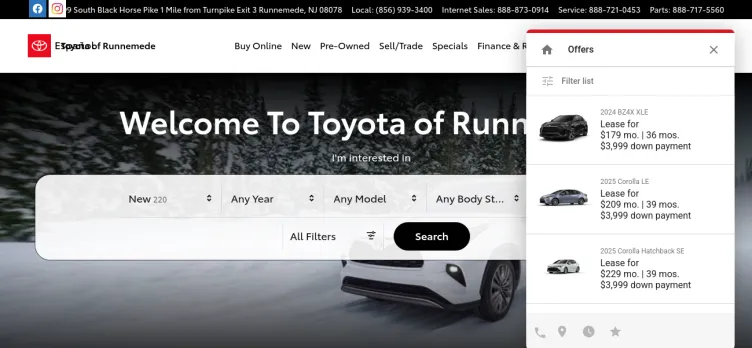 Screenshot Toyota of Runnemede