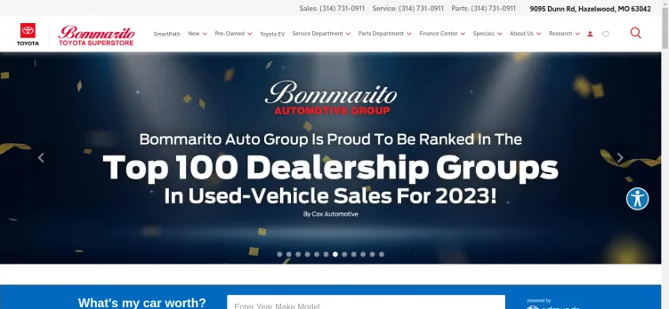 Screenshot Bommarito Toyota