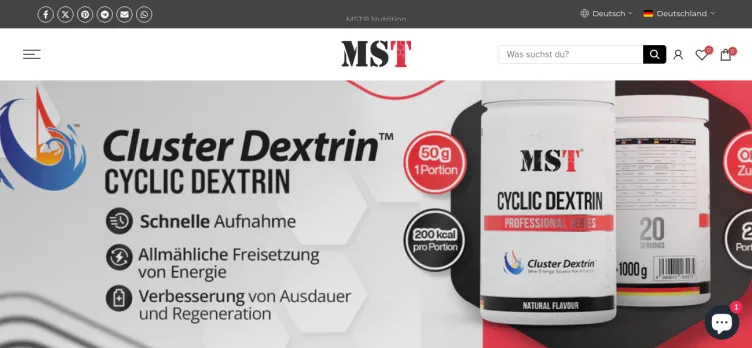 Screenshot MST Nutrition