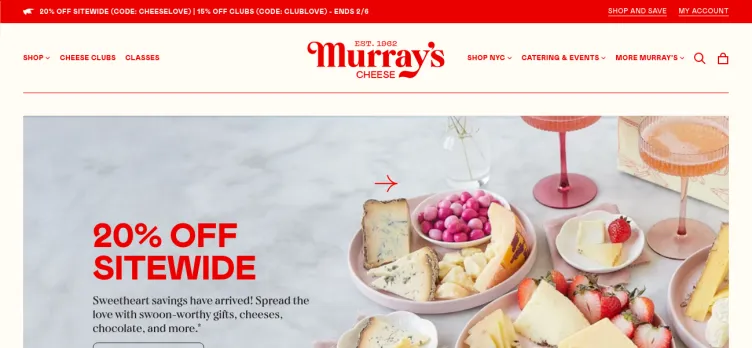 Screenshot Murray's Cheese