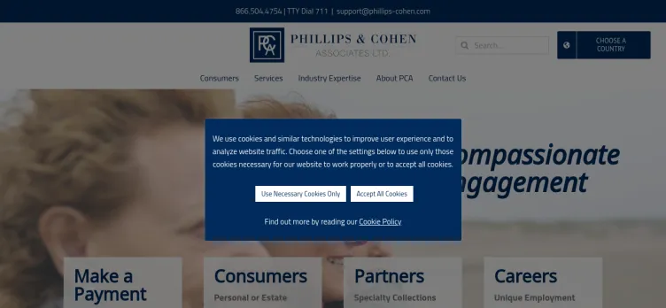Screenshot Phillips & Cohen Associates