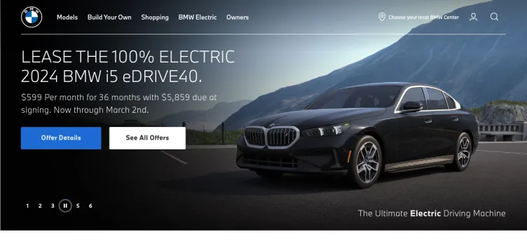 Screenshot BMW of North America