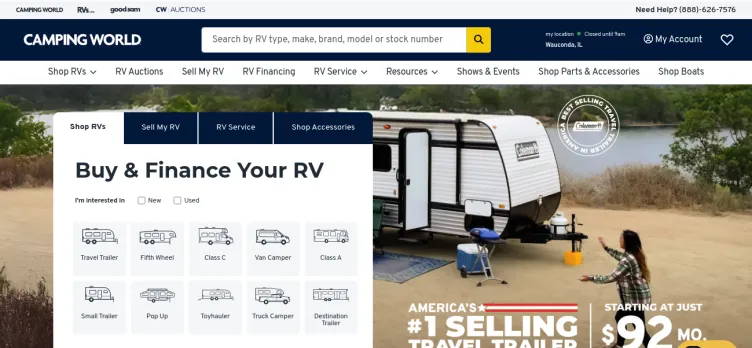 Screenshot Camping World of Fort Worth