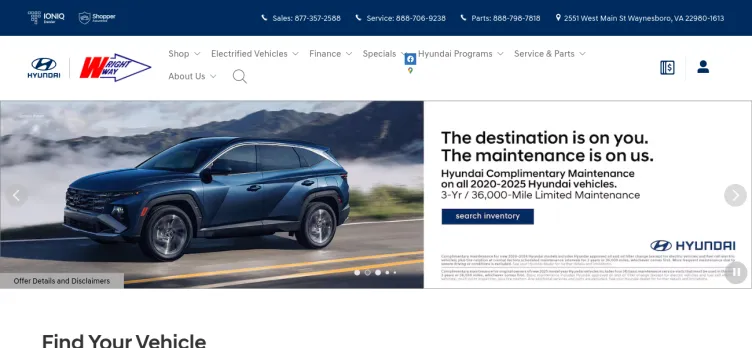 Screenshot Wright Way Hyundai