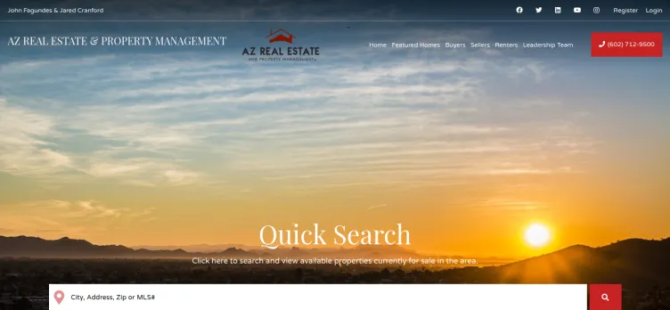 Screenshot Arizona Real Estate and Property Management