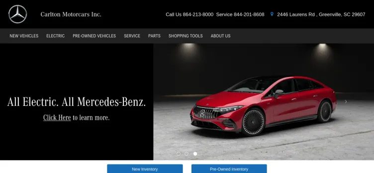 Screenshot Carlton Motorcars