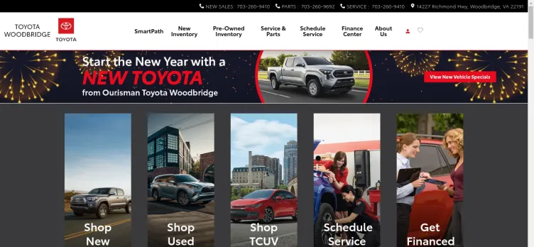 Screenshot Ourisman Toyota of Woodbridge