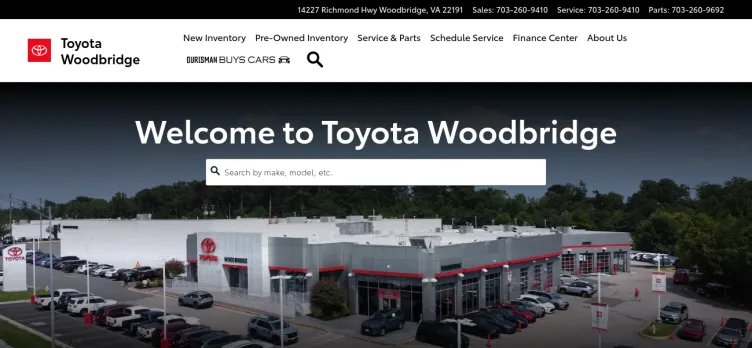 Screenshot Ourisman Toyota of Woodbridge