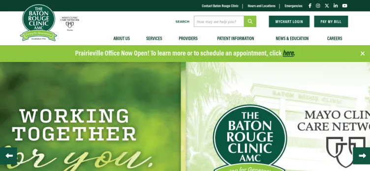 Screenshot Baton Rouge Clinic, AMC