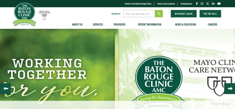 Screenshot Baton Rouge Clinic, AMC