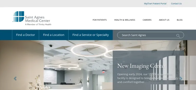 Screenshot Saint Agnes Medical Center