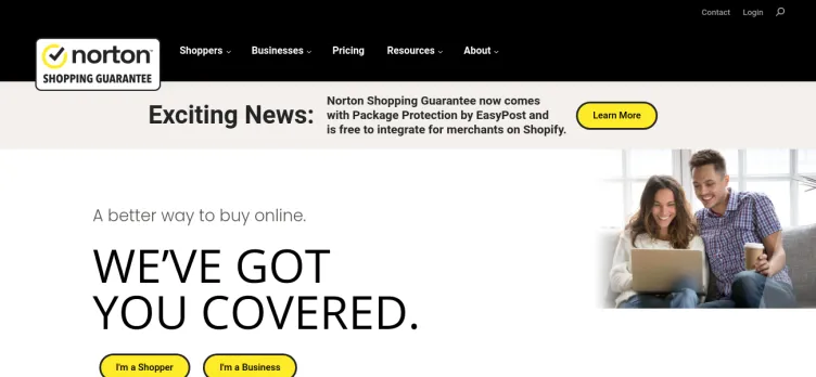 Screenshot Norton Shopping Gurantee
