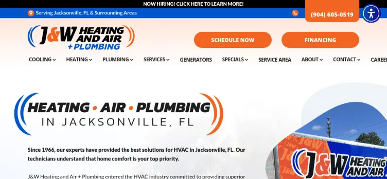 Screenshot J & W Heating & Air