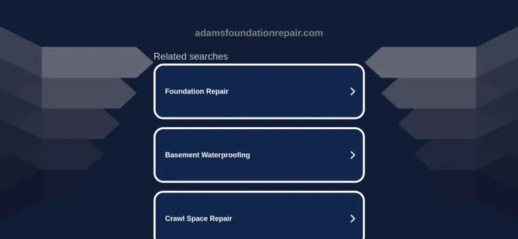 Screenshot Adams Foundation Repair and Waterproofing