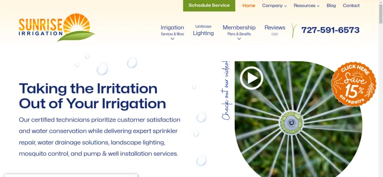 Screenshot Sunrise Irrigation