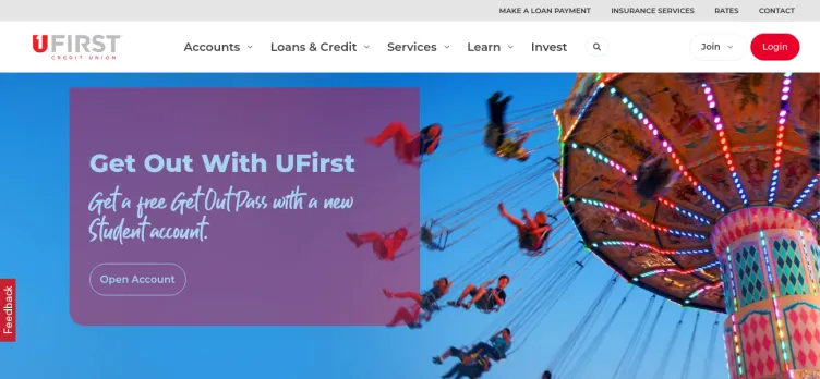 Screenshot UFirst Credit Union