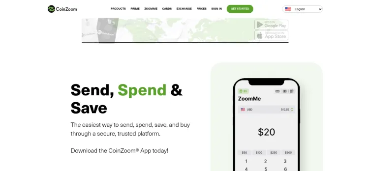 Screenshot CoinZoom