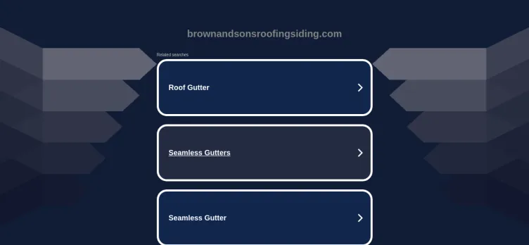 Screenshot Brown & Sons Roofing & Siding Company