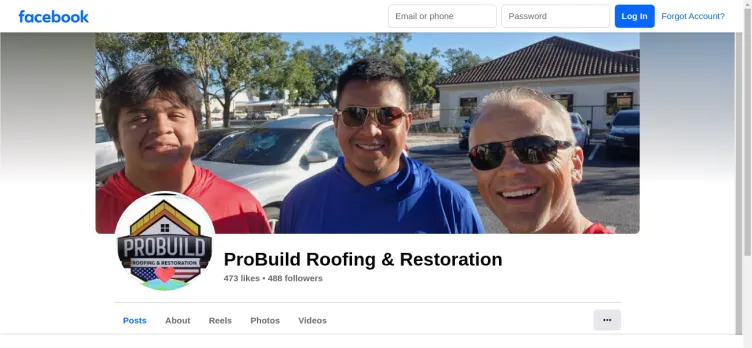 Screenshot ProBuild Roofing & Restoration