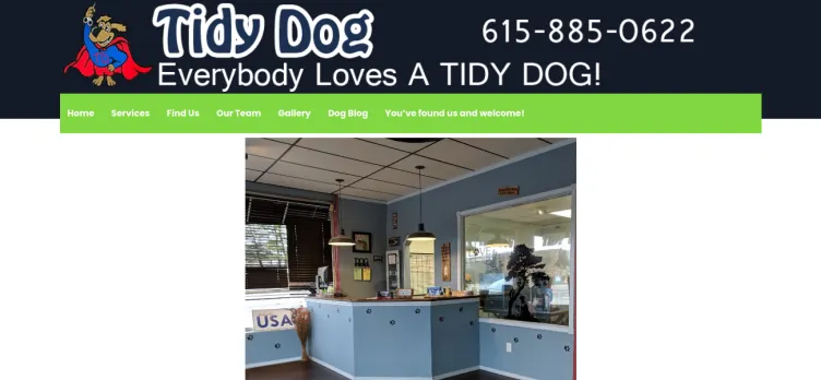Screenshot Tidy Dog Pet Supply and Salon
