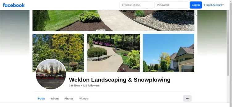 Screenshot Weldon Landscaping & Snow Plowing