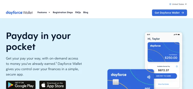 Screenshot Dayforce Wallet