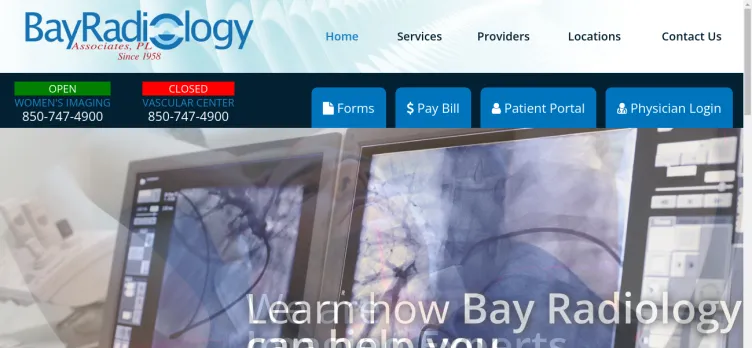 Screenshot Bay Radiology Associates