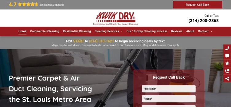 Screenshot Kwik Dry Carpet Cleaning