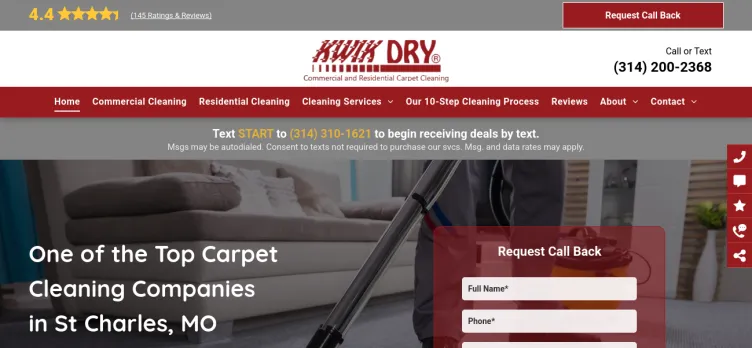 Screenshot Kwik Dry Carpet Cleaning